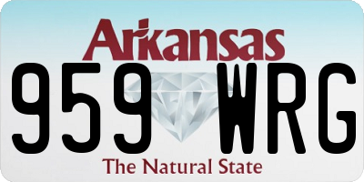 AR license plate 959WRG