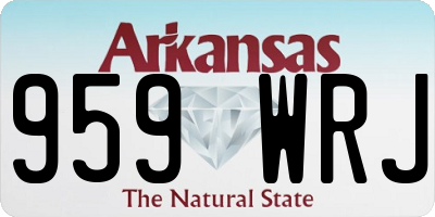 AR license plate 959WRJ