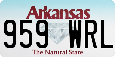 AR license plate 959WRL