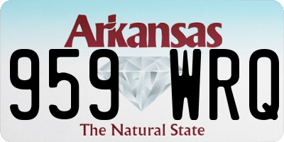 AR license plate 959WRQ