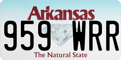 AR license plate 959WRR