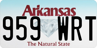 AR license plate 959WRT