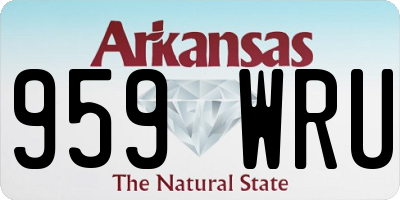AR license plate 959WRU