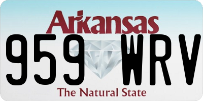 AR license plate 959WRV