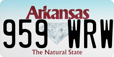 AR license plate 959WRW