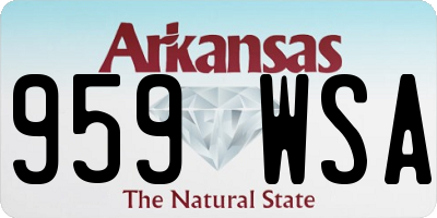 AR license plate 959WSA