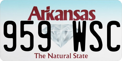 AR license plate 959WSC