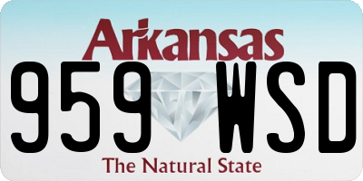 AR license plate 959WSD