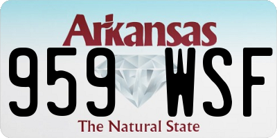 AR license plate 959WSF