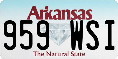 AR license plate 959WSI