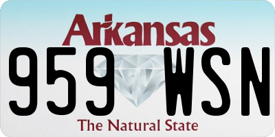AR license plate 959WSN