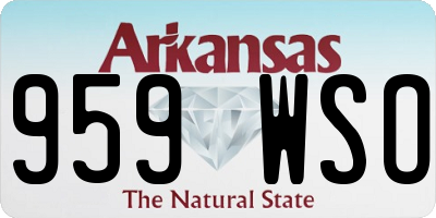 AR license plate 959WSO