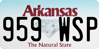 AR license plate 959WSP