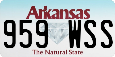 AR license plate 959WSS