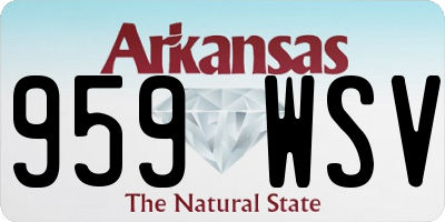 AR license plate 959WSV