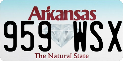 AR license plate 959WSX