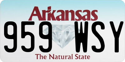 AR license plate 959WSY