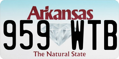 AR license plate 959WTB