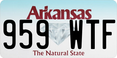 AR license plate 959WTF