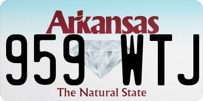 AR license plate 959WTJ