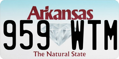 AR license plate 959WTM