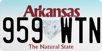 AR license plate 959WTN