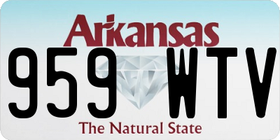 AR license plate 959WTV