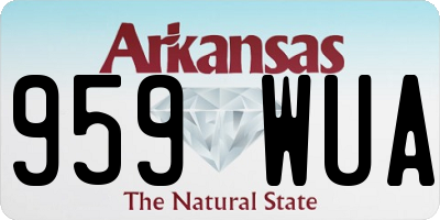 AR license plate 959WUA