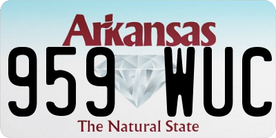 AR license plate 959WUC