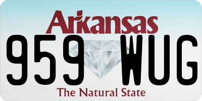 AR license plate 959WUG