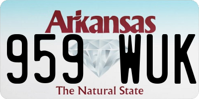 AR license plate 959WUK