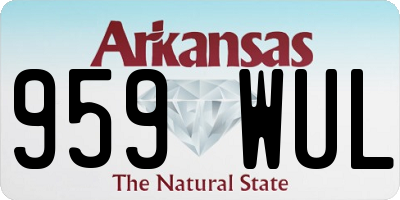 AR license plate 959WUL