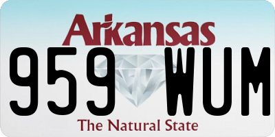 AR license plate 959WUM