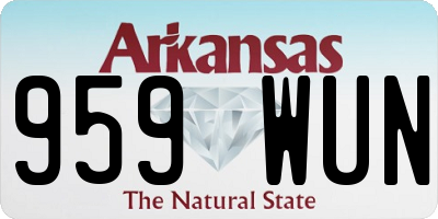 AR license plate 959WUN