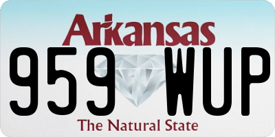 AR license plate 959WUP