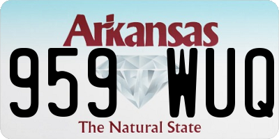 AR license plate 959WUQ