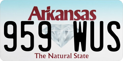 AR license plate 959WUS