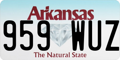 AR license plate 959WUZ