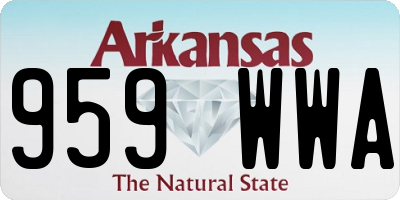 AR license plate 959WWA