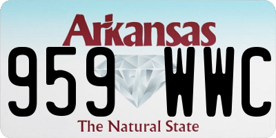 AR license plate 959WWC