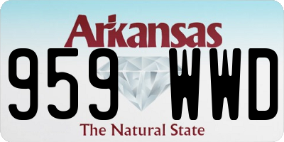 AR license plate 959WWD