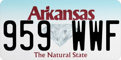 AR license plate 959WWF