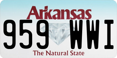 AR license plate 959WWI