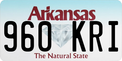 AR license plate 960KRI