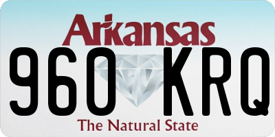 AR license plate 960KRQ
