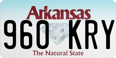 AR license plate 960KRY