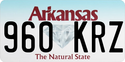 AR license plate 960KRZ