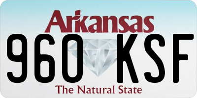 AR license plate 960KSF