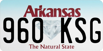 AR license plate 960KSG