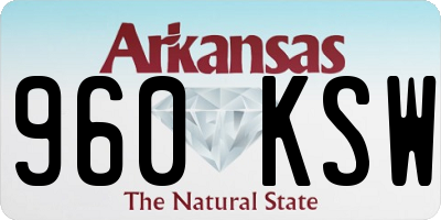 AR license plate 960KSW
